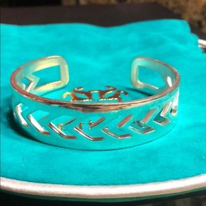 Rustic Cuff Silver Chevron Cuff